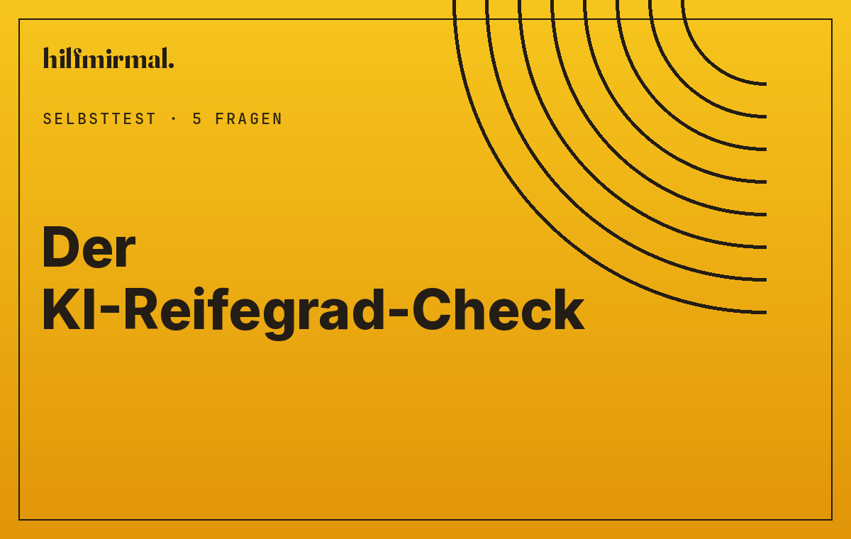 Der KI-Reifegrad-Check